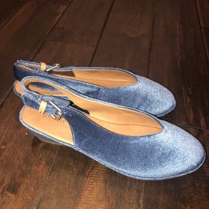 Women’s sz 8 gentle souls velvet sling back mules